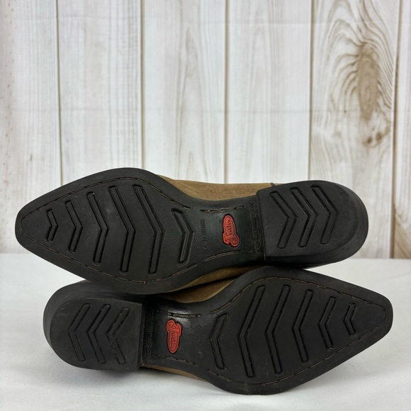 Justin McKayla Boots Embossed Leather Pointed Toe Western Boot Brown Size 9 - Picture 11 of 16